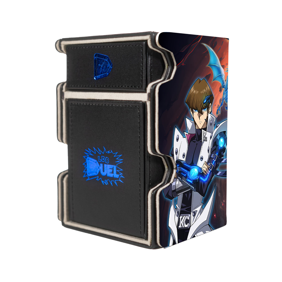 Heart of the Blue Eyes Mach 3 Deck Box- Holds 100 Double Sleeved Cards ...