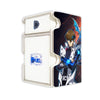 Here is the Right View of the Heart of the Blue Eyes Mach 3 White Deck Box. kaiba-corp-yugioh-deck-tray-dice-tray-LDB-Duel