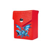 Enhance your TCG storage with the Mach 2 Red deck box, available in options for 60 or 80 single-card sleeves. Crafted from durable faux leather, it includes a built-in belt loop, a strong magnetic snap, and showcases our exclusive Heart of the Blue Eyes design—ideal for TCG enthusiasts on the move! antagonist-yugioh-custom-art-leather-durable-LDB-Duel-red