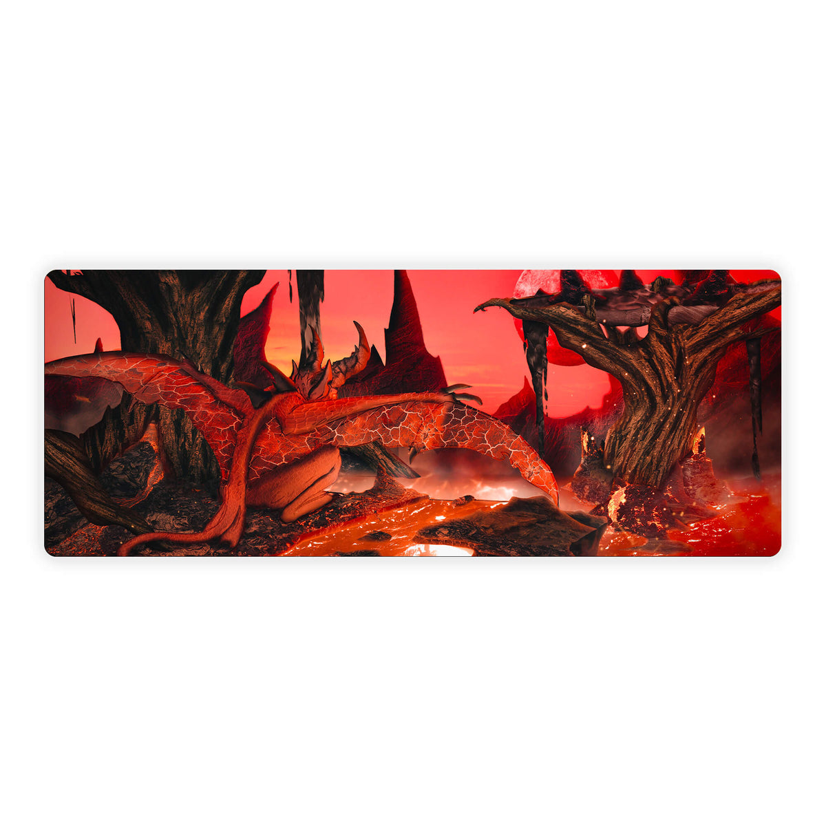 Level up your gaming setup from the LDB Duel featuring our exclusive Hell Demon & Devil Creature mouse pad! Designed for gamers who value precision and comfort, this 31x12 inch masterpiece boasts a soft cloth surface for ultra-smooth tracking and a non-slip rubber base for stability during intense battles. Stylish, durable, and machine washable, it's the ultimate accessory for your desk.Devil-yugioh-mtg-pokemon-custom-artwork-premium-durable-rubber-ldb-duel 
