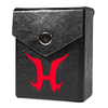 Enhance your TCG storage with the Hero Symbol Mach 2 Black deck box, available in options for 60 or 80 single-card sleeves. Sold by LDB Duel. Crafted from durable faux leather, it includes a built-in belt loop, a strong magnetic snap, and showcases our exclusive Hero Symbol design—ideal for TCG enthusiasts on the move! Heroes-yugioh-mtg-pokemon-tcg-accessories-card-storage-LDB-Duel-black