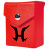 Enhance your TCG storage with the Hero Symbol Mach 2 Red deck box, available in options for 60 or 80 single-card sleeves. Sold by LDB Duel. Crafted from durable faux leather, it includes a built-in belt loop, a strong magnetic snap, and showcases our exclusive Hero Symbol design—ideal for TCG enthusiasts on the move! Elemental-Hero-yugioh-custom-art-leather-durable-LDB-Duel-red