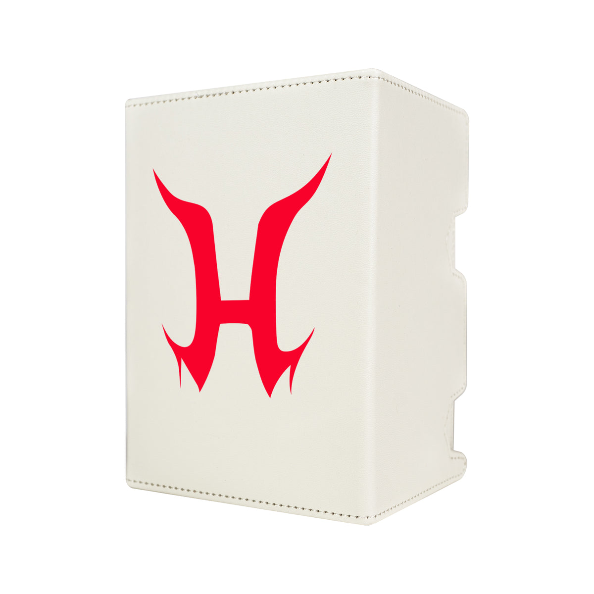 Here's another quality White deck box from LDB Duel featuring our exclusive Hero Symbol art. Fits all types of trading card games, including Pokémon, Yu-Gi-Oh! and Magic The Gathering. The perfect card holder for the TCG player safely holds up to 100 double-sleeved cards. EVEN in extra thick sleeves. Comes with a pull-out dice tray. Hero-yugioh-mtg-pokemon-tcg-accessories-card-storage-LDB-Duel