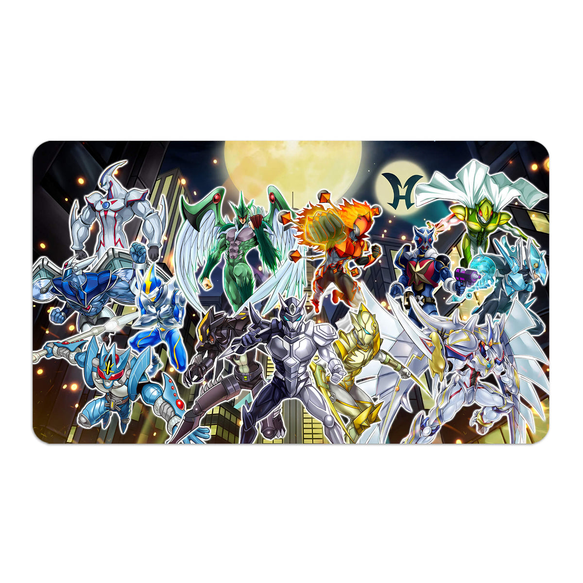 Transform your dueling experience with LDB Duel featuring our exclusive art Heroes in the City playmat! Featuring a soft cloth top for smooth card movement and a durable rubber back for a secure grip, this 24x14 inch mat is machine washable and safe for cards and sleeves. Elementa-Hero-yugioh-mtg-pokemon-custom-artwork-premium-durable-rubber-ldb-duel