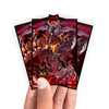 Enhance your cards with our elegant black border card sleeves, featuring a sleek, sophisticated design for a bold, modern aesthetic. From LDB Duel. Perfect for showcasing your collection, these sleeves are printed with our exclusive Hot Red Supernova Dragon design. Red-Dragon-yugioh-card-protection-standard-japanese-dragon-shield-LDB-Duel-black