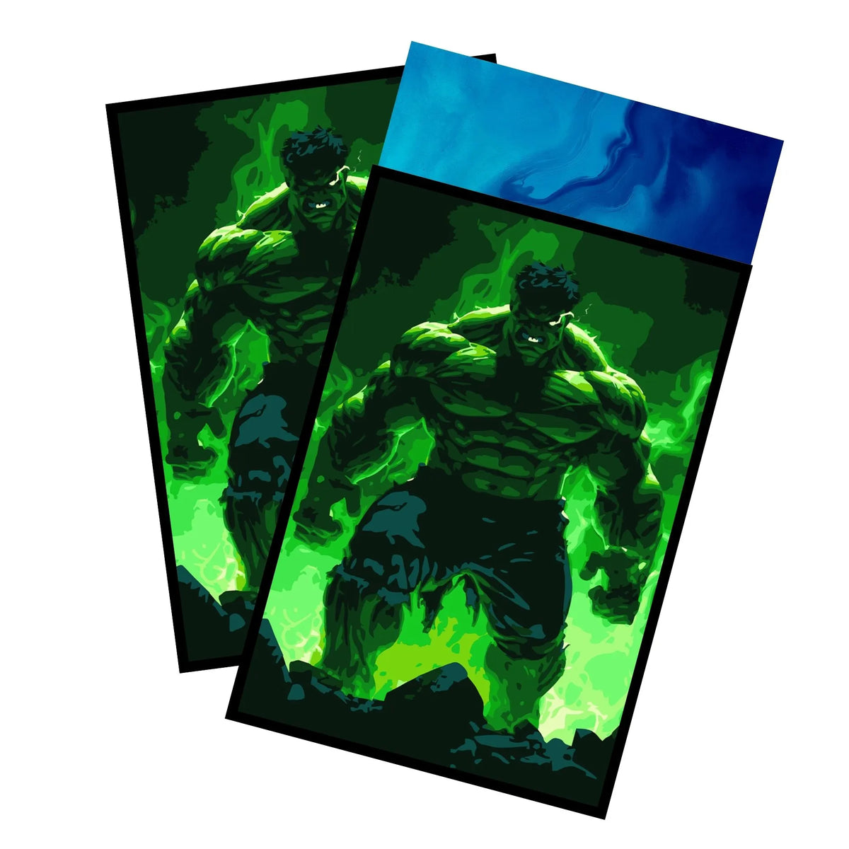 Enhance your cards with our elegant black border card sleeves, featuring a sleek, sophisticated design for a bold, modern aesthetic. From LDB Duel. Perfect for showcasing your collection, these sleeves are printed with our exclusive Hulk, The Mighty design. Bruce-Banner-mtg-card-protection-standard-japanese-dragon-shield-LDB-Duel-black