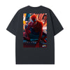 Level up your look with the premium Human Spider T-shirt design from LDB Duel. Crafted from soft, breathable cotton and finished with vibrant DTF printing, this black t-shirt is designed for comfort that lasts. Featuring a bold back design, it’s perfect for anime fans, TCG players, and gamers who want to stand out, whether at events, tournaments, or just relaxing with friends.  Peter-Parker-anime-ygo-magic-tshirt-gaming-accesories-LDB-Duel