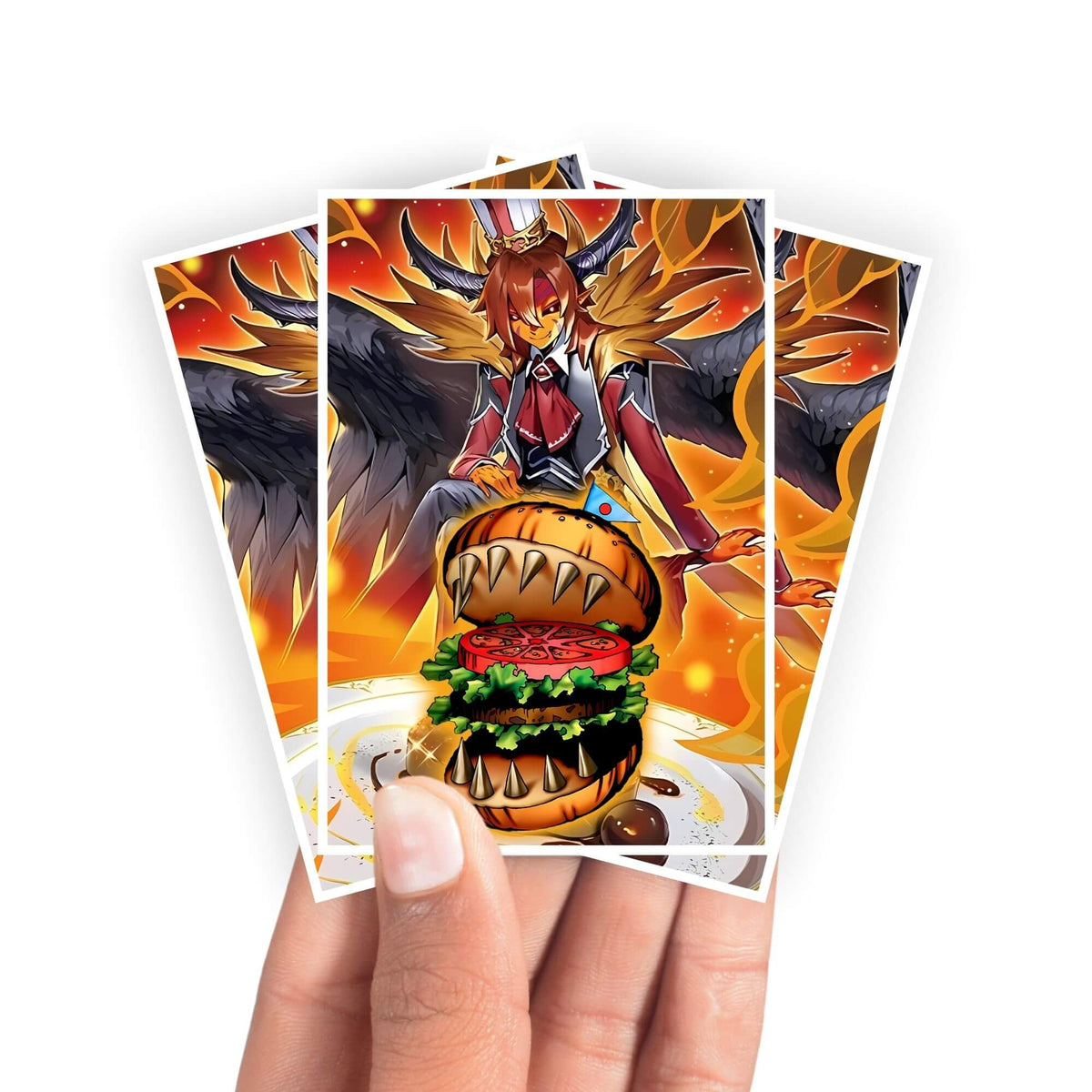 Protect and enhance your cards with our clean and crisp white border card sleeves. Featuring a minimalist design that complements any artwork, these sleeves offer a bright, timeless look. From LDB Duel. Printed with our exclusive Hungry Burger de Nouvelles design for a fresh and premium finish. Buerillabaisse-yugioh-mtg-pokemon-card-protection-standard-japanese-dragon-shield-LDB-Duel-white
