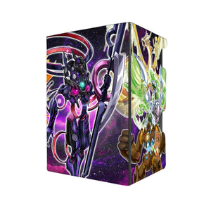 Here's another quality black deck box from LDB Duel featuring our exclusive @Ignister Archetype art. Fits all types of trading card games, including Pokémon, Yu-Gi-Oh! and Magic The Gathering. The perfect card holder for the TCG player safely holds up to 100 double-sleeved cards. EVEN in extra thick sleeves. Comes with a pull-out dice tray. Ignis-yugioh-tcg-accessories-card-storage-LDB-Duel