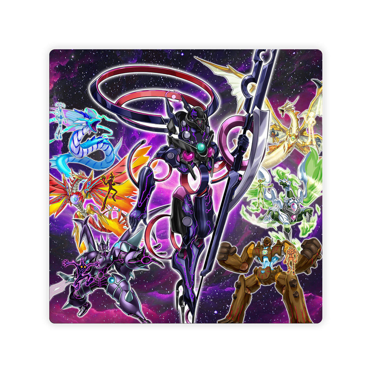 Upgrade your dueling game with LDB Duel featuring our exclusive Ignister Archetype double mat! Designed with a premium cloth surface for effortless card handling and a sturdy rubber base for maximum stability, this 24x24 inch mat offers both style and practicality. It's card and sleeve-friendly, plus machine washable for easy upkeep! Fire-Phoenix-yugioh-mtg-pokemon-custom-artwork-premium-durable-rubber-ldb-duel 