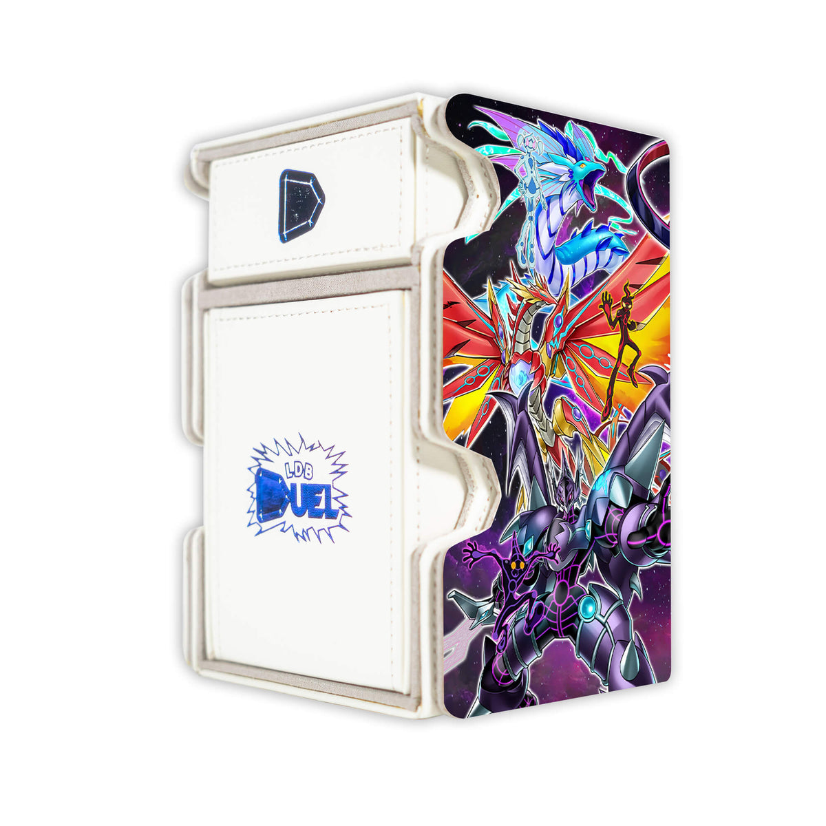 Here is the Right View of the @Ignister Archetype Mach 3 White Deck Box. Wind-Pegasus-yugioh-deck-tray-dice-tray-LDB-Duel
