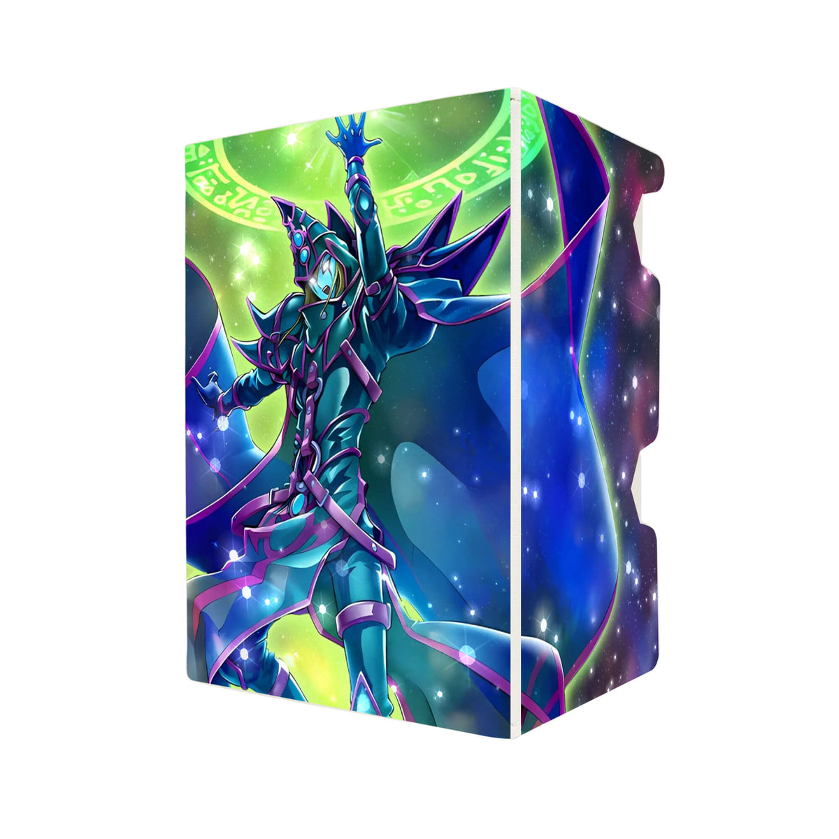 Here's another quality white deck box from LDB Duel featuring our exclusive Illusion of Chaos art. Fits all types of trading card games, including Pokémon, Yu-Gi-Oh! and Magic The Gathering. The perfect card holder for the TCG player safely holds up to 100 double-sleeved cards. EVEN in extra thick sleeves. Comes with a pull-out dice tray. Dark-Illusion-ygo-magic-digimon-card-protector-gaming-accesories-LDB-Duel