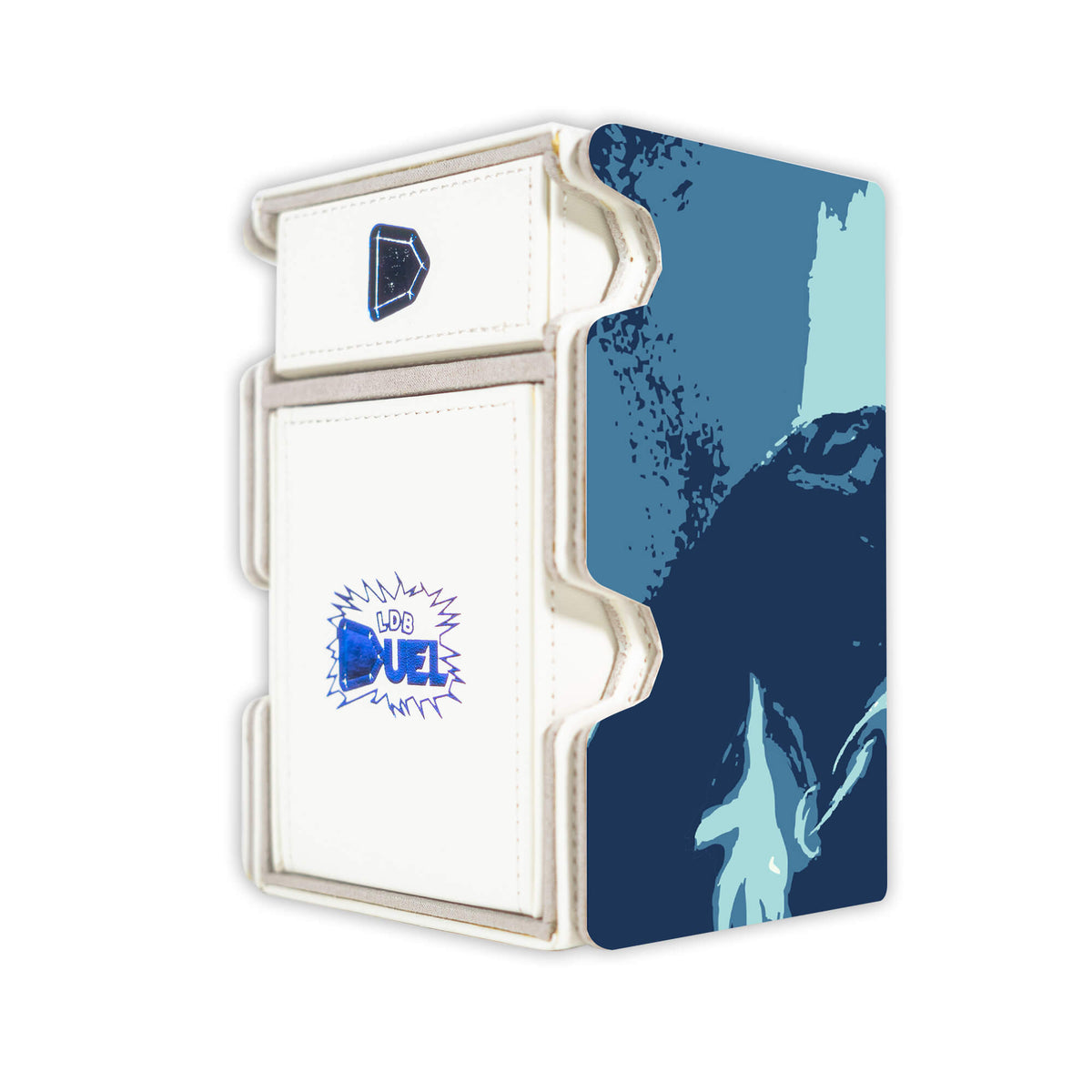 Here is the Right View of the Jace, the Mind Sculptor Mach 3 White Deck Box. Mind-Sculptor-mtg-deck-tray-dice-tray-LDB-Duel