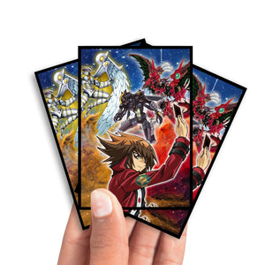 Enhance your cards with our elegant black border card sleeves, featuring a sleek, sophisticated design for a bold, modern aesthetic. From LDB Duel. Perfect for showcasing your collection, these sleeves are printed with our exclusive Jaden HERO design. Destiny-Hero-yugioh-mtg-pokemon-card-protection-standard-japanese-dragon-shield-LDB-Duel-black