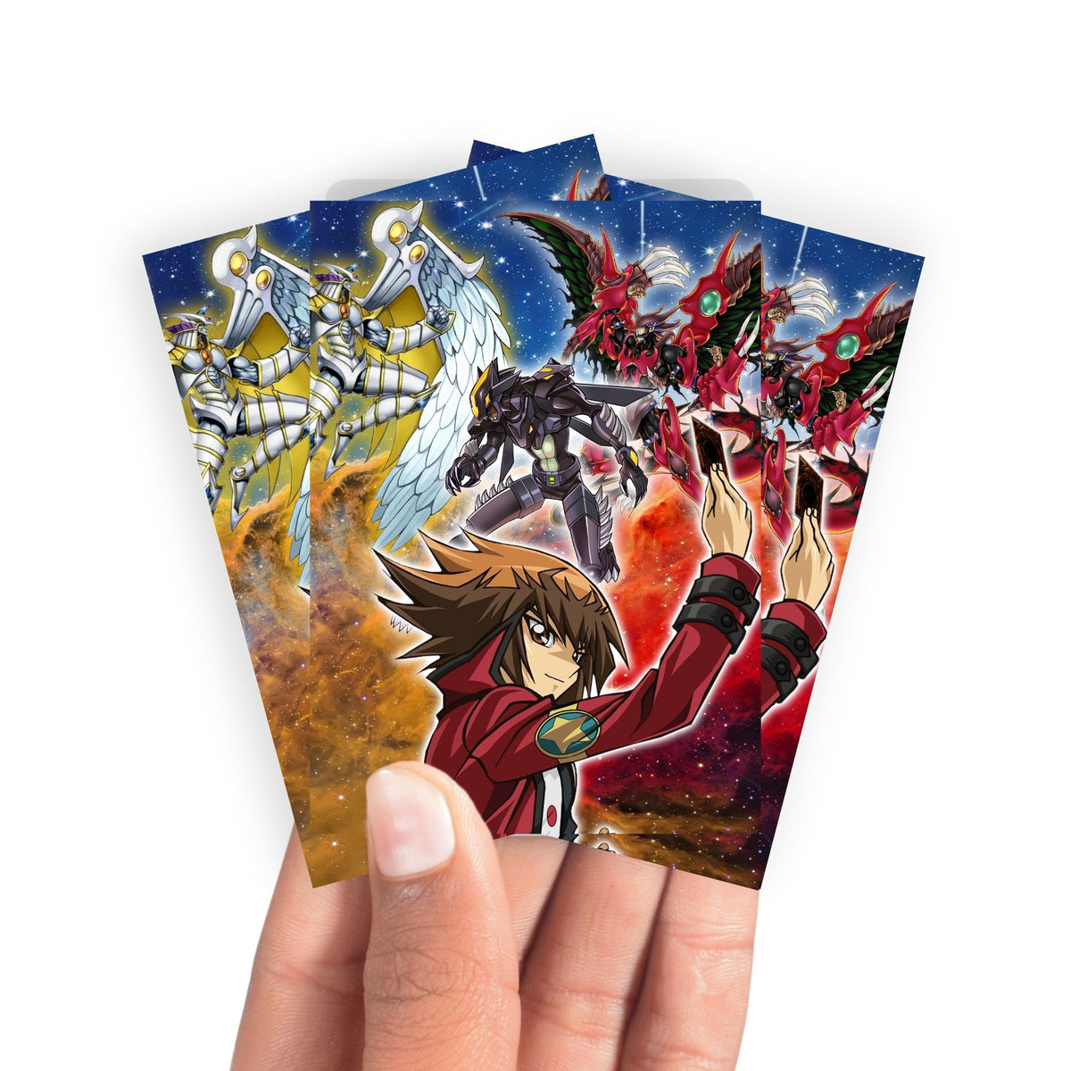 Keep your cards safe and stylish with our borderless card sleeves. Designed edge-to-edge to showcase your artwork, they offer a sleek, modern aesthetic. From LDB Duel, printed with the exclusive Jaden HERO design for a fresh, premium feel.Jaden-yugioh-mtg-pokemon-card-protection-standard-japanese-dragon-shield-LDB-Duel-borderless