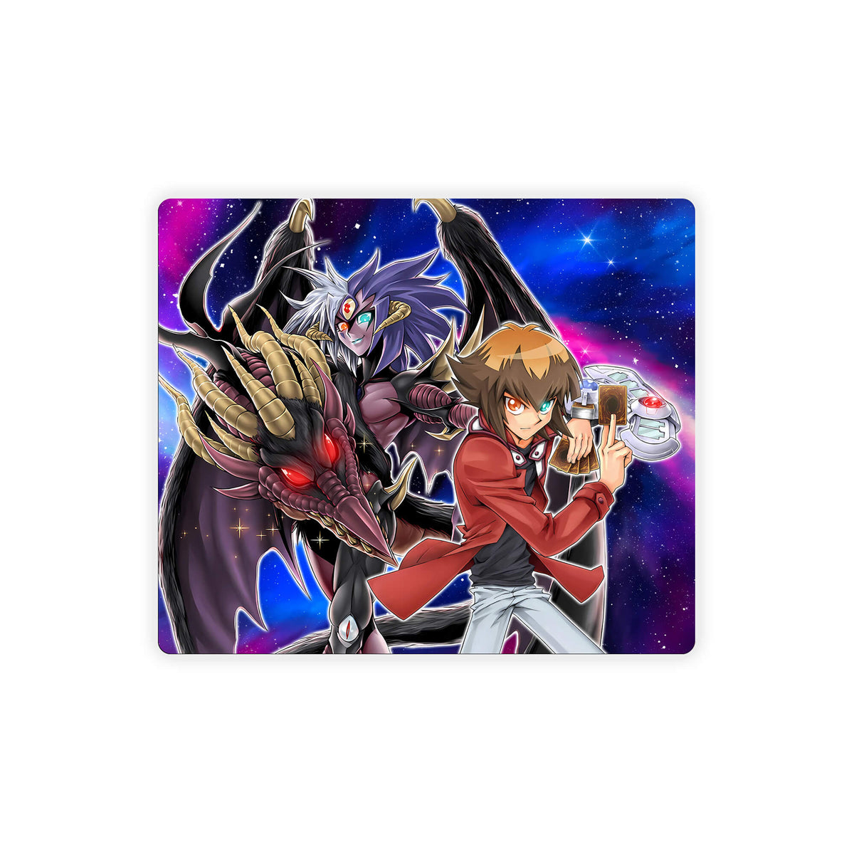 Enhance your gaming setup with our exclusive artwork Jaden and Yubel mouse pad! Featuring a soft cloth surface for precise mouse tracking and a durable rubber base for a stable grip, this 10x8.5 inch mouse pad is the perfect blend of style and performance. Plus, it's machine washable for easy maintenance! Vampire-Orchis-yugioh-mtg-pokemon-custom-artwork-premium-durable-rubber-ldb-duel 