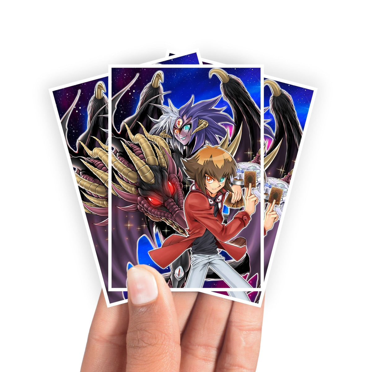 Protect and enhance your cards with our clean and crisp white border card sleeves. Featuring a minimalist design that complements any artwork, these sleeves offer a bright, timeless look. From LDB Duel. Printed with our exclusive Jaden and Yubel design for a fresh and premium finish. Vampire-Orchis-yugioh-mtg-pokemon-card-protection-standard-japanese-dragon-shield-LDB-Duel-white