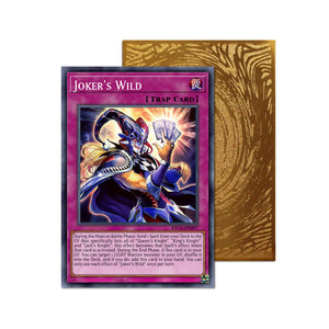 Level up your game with our custom-printed metal orica cards, featuring exclusive Joker's Wild artwork in gold metal. Durable, scratch-resistant, and embossed with the iconic Yu-Gi-Oh! card back, these slim orica cards fit perfectly in card sleeves. Queens-Knight-yugioh-mtg-pokemon-metal-card-embossed-design-custom-artwork-duel-accessories-ldb-duel