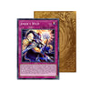 Level up your game with our custom-printed metal orica cards, featuring exclusive Joker's Wild artwork in gold metal. Durable, scratch-resistant, and embossed with the iconic Yu-Gi-Oh! card back, these slim orica cards fit perfectly in card sleeves. Queens-Knight-yugioh-mtg-pokemon-metal-card-embossed-design-custom-artwork-duel-accessories-ldb-duel