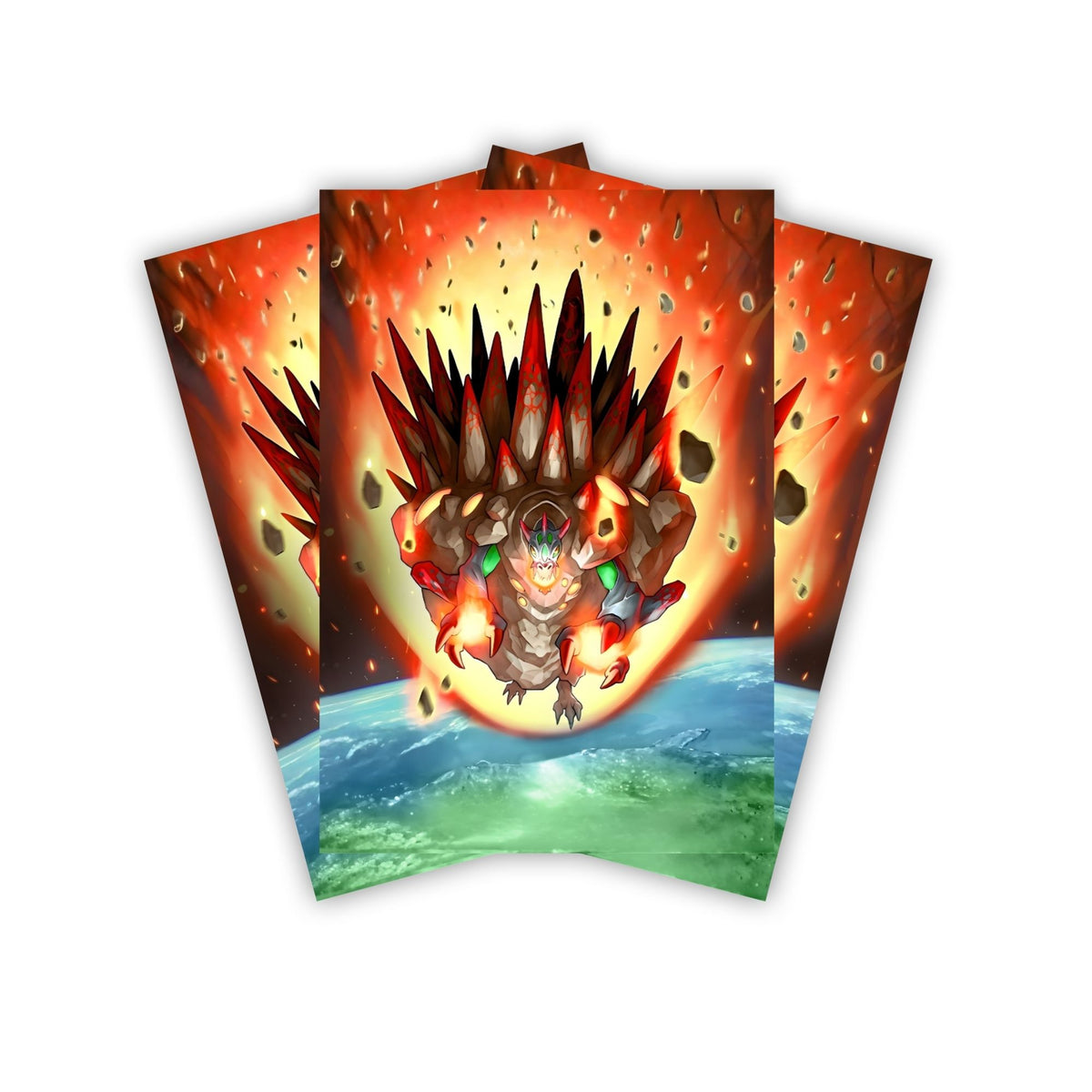 Keep your cards safe and stylish with our borderless card sleeves. Designed edge-to-edge to showcase your artwork, they offer a sleek, modern aesthetic. From LDB Duel, printed with the exclusive Jurrac Meteor design for a fresh, premium feel.Jurrac-yugioh-mtg-pokemon-card-protection-standard-japanese-dragon-shield-LDB-Duel-borderless