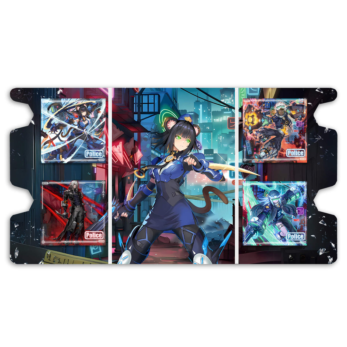 Here is the Full Lid Design of the K9 Archetype Mach 3 White Deck Box. Ripper-yugioh-custom-deck-portable-collector-LDB-Duel