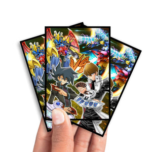 Enhance your cards with our elegant black border card sleeves, featuring a sleek, sophisticated design for a bold, modern aesthetic. From LDB Duel. Perfect for showcasing your collection, these sleeves are printed with our exclusive Seto Kaiba VS Chazz Princeton design. A-Assault-Core-yugioh-mtg-pokemon-card-protection-standard-japanese-dragon-shield-LDB-Duel-black