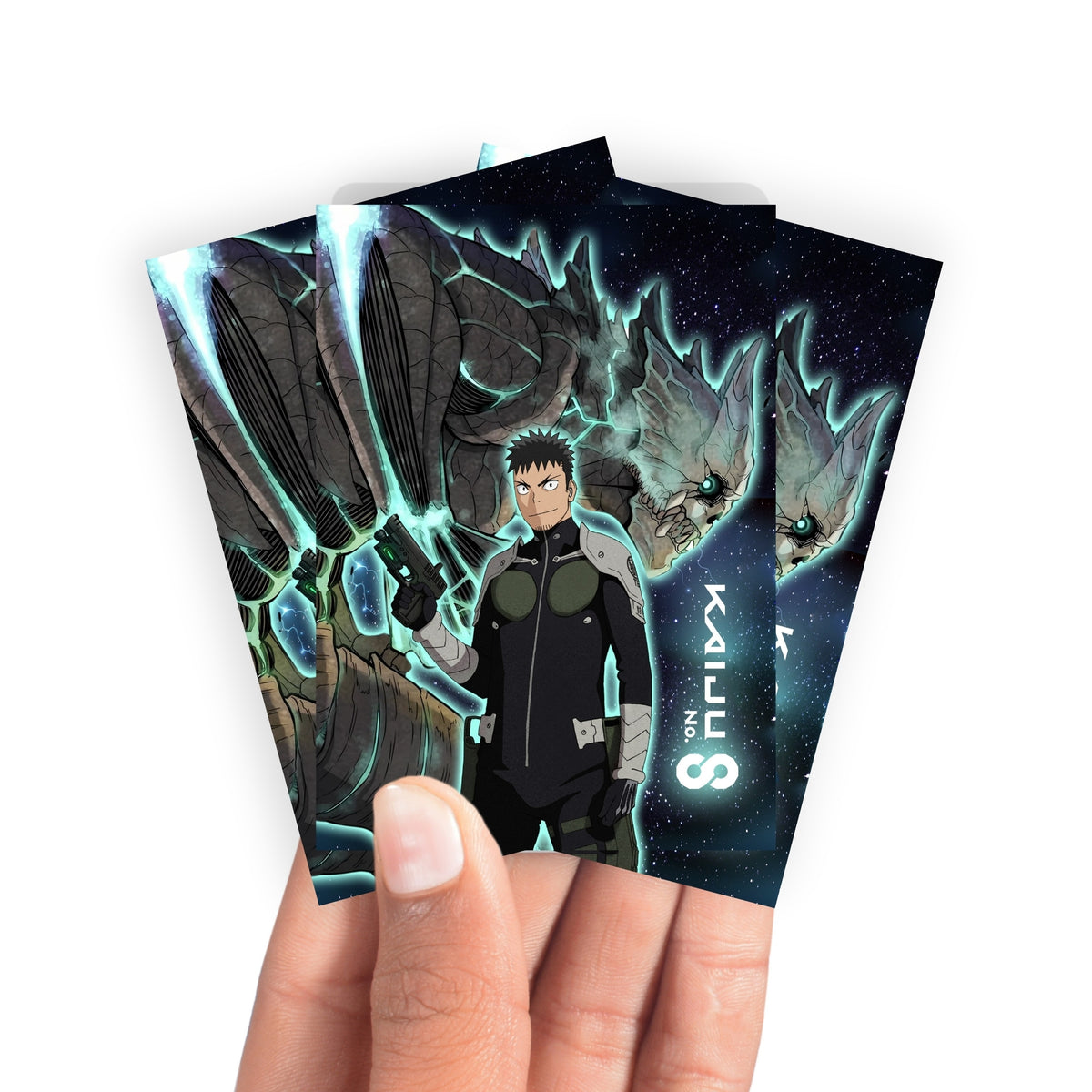 Keep your cards safe and stylish with our borderless card sleeves. Designed edge-to-edge to showcase your artwork, they offer a sleek, modern aesthetic. From LDB Duel, printed with the exclusive Kaiju No. 8 design for a fresh, premium feel.Kaiju-yugioh-mtg-pokemon-card-protection-standard-japanese-dragon-shield-LDB-Duel-borderless