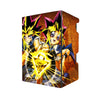 Here's another quality black deck box from LDB Duel featuring our exclusive King of Games art. Fits all types of trading card games, including Pokémon, Yu-Gi-Oh! and Magic The Gathering. The perfect card holder for the TCG player safely holds up to 100 double-sleeved cards. EVEN in extra thick sleeves. Comes with a pull-out dice tray. Yugi-Muto-yugioh-tcg-accessories-card-storage-LDB-Duel