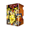 Here's another quality white deck box from LDB Duel featuring our exclusive King of Games art. Fits all types of trading card games, including Pokémon, Yu-Gi-Oh! and Magic The Gathering. The perfect card holder for the TCG player safely holds up to 100 double-sleeved cards. EVEN in extra thick sleeves. Comes with a pull-out dice tray. Yugi-Muto-yugioh-tcg-accessories-card-storage-LDB-Duel