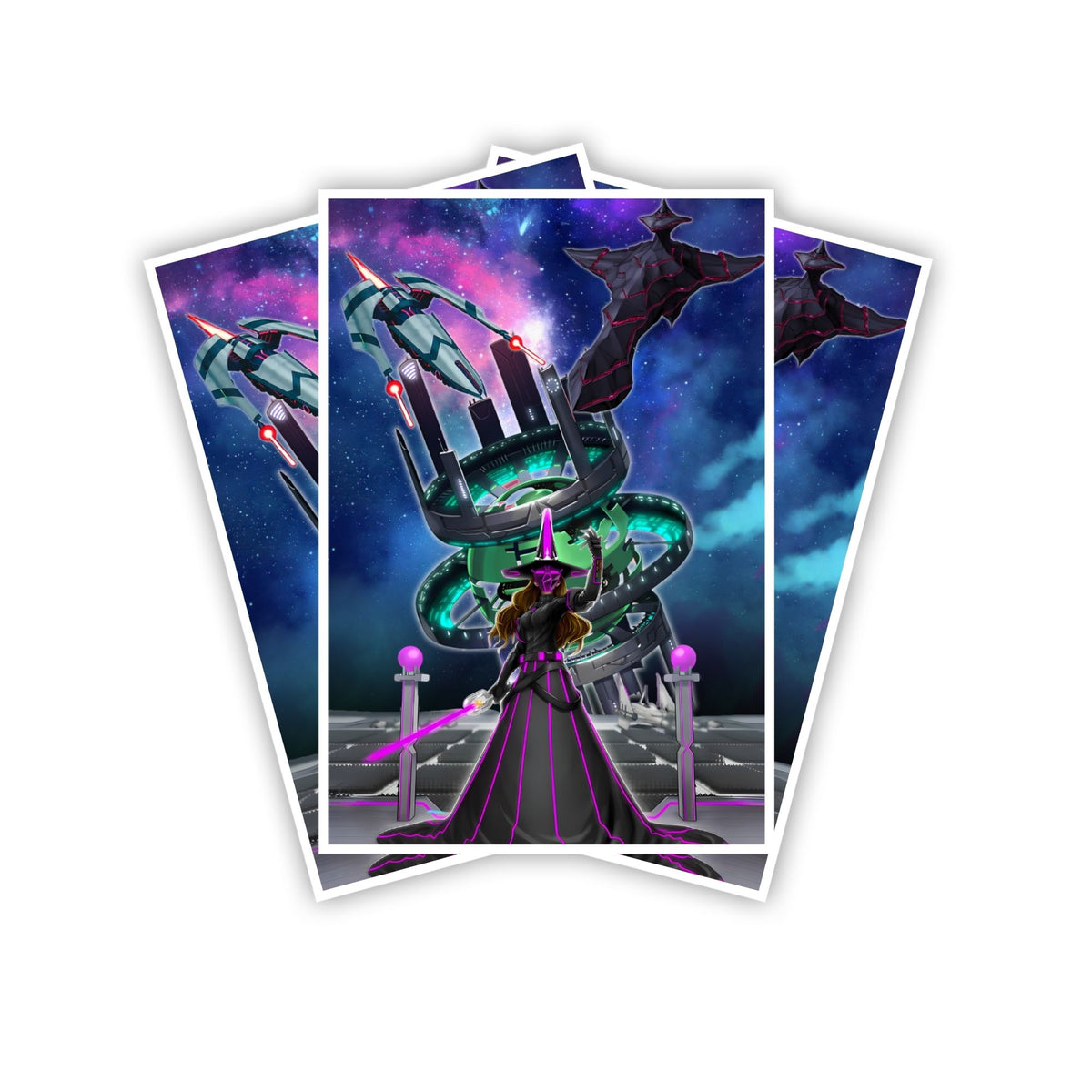 Protect and enhance your cards with our clean and crisp white border card sleeves. Featuring a minimalist design that complements any artwork, these sleeves offer a bright, timeless look. From LDB Duel. Printed with our exclusive Kozmo Archetype design for a fresh and premium finish. Kozmo-yugioh-mtg-pokemon-card-protection-standard-japanese-dragon-shield-LDB-Duel-white