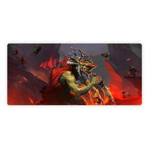Elevate your gaming experience with LDB Duel featuring our exclusive Krenko, Mob Boss mouse pad! Crafted with a smooth cloth surface for unparalleled mouse accuracy and a non-slip rubber base for rock-solid stability, this 35x16-inch masterpiece combines stunning design with top-tier functionality. And with its machine-washable build, keeping it clean is a breeze!Goblin-Chieftain-mtg-yugioh-pokemon-custom-artwork-premium-durable-rubber-ldb-duel