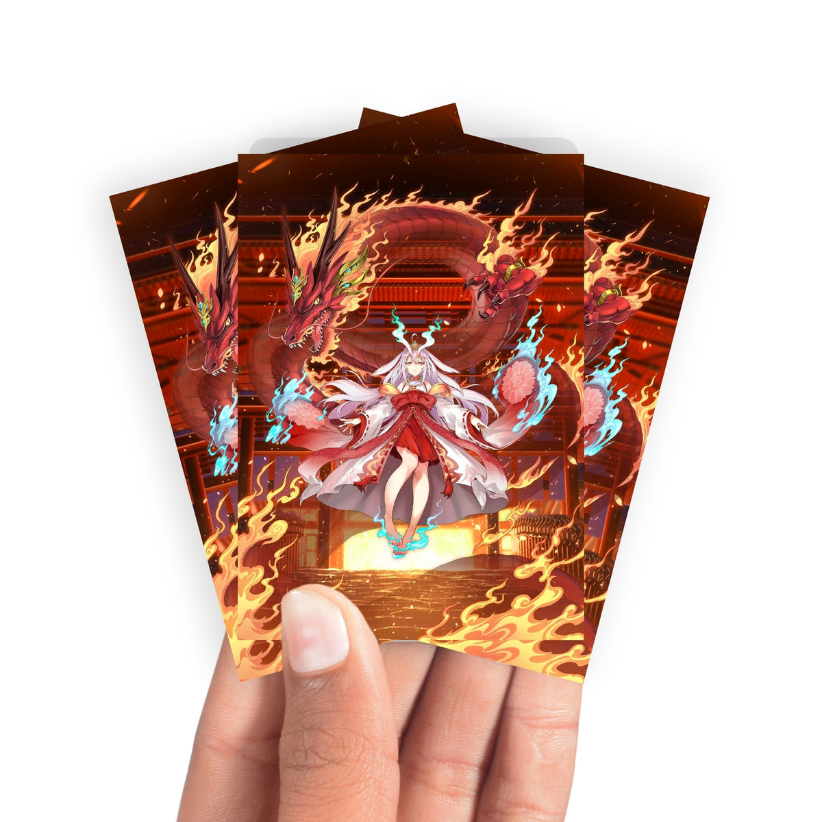 Keep your cards safe and stylish with our borderless card sleeves. Designed edge-to-edge to showcase your artwork, they offer a sleek, modern aesthetic. From LDB Duel, printed with the exclusive Kurikara Divincarnate design for a fresh, premium feel.Kurikara-yugioh-mtg-pokemon-card-protection-standard-japanese-dragon-shield-LDB-Duel-borderless
