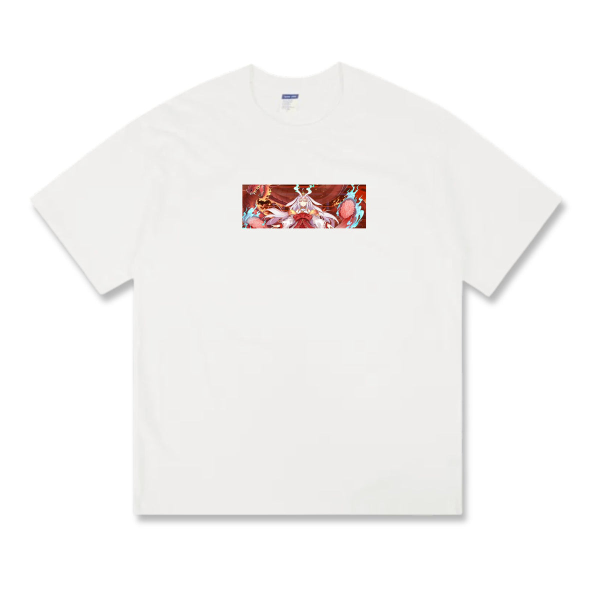 Step up your style with the premium Kurikara Divincarnate T-shirt design from LDB Duel. Made from soft, breathable cotton and printed with vibrant DTF artwork, this white t-shirt is built for comfort and lasting wear. Choose your look with front design options like a small chest logo or bold center print. Perfect for anime lovers, TCG players, and gaming fans everywhere. Kulika-anime-yugioh-tcg-accessories-tshirt-LDB-Duel
