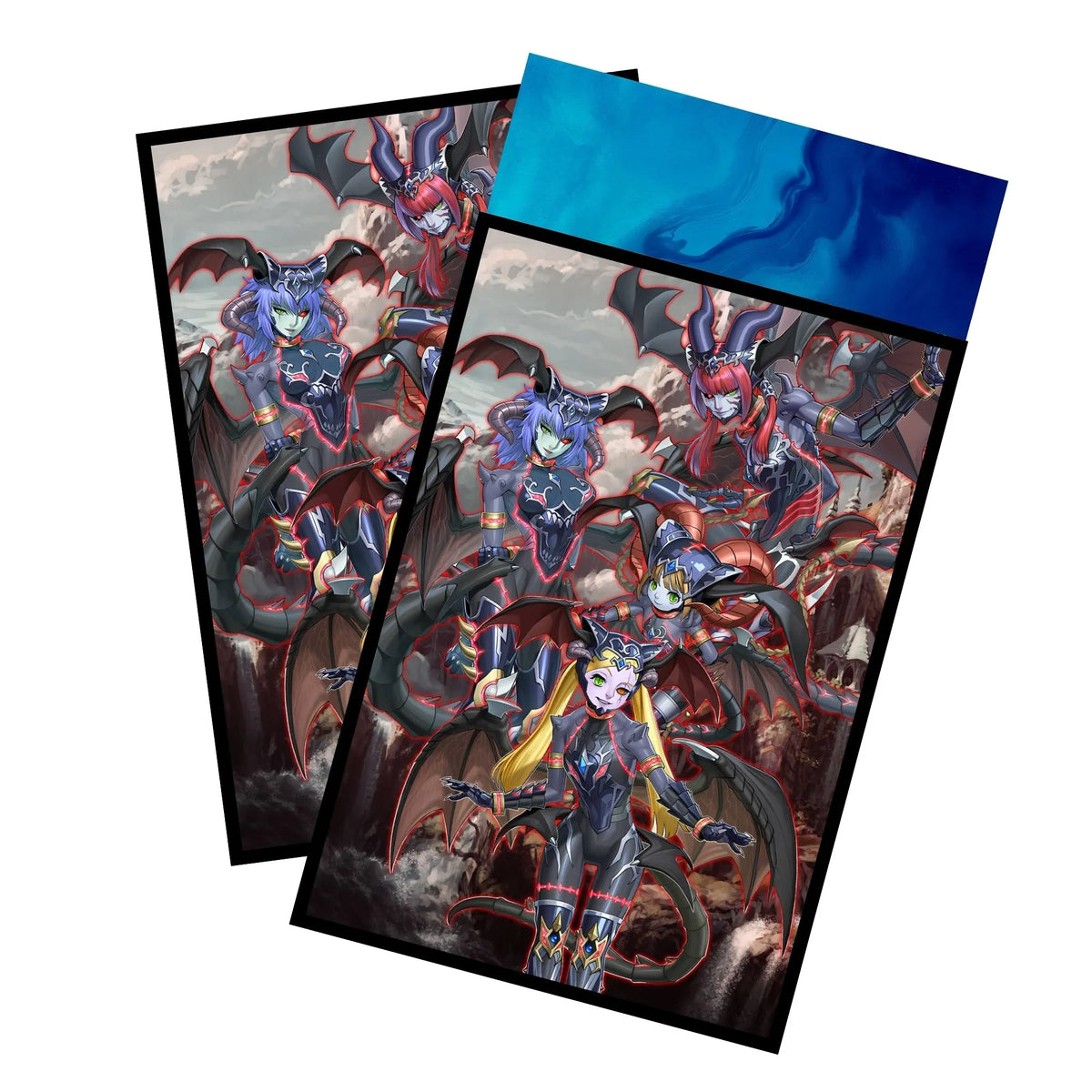 Enhance your cards with our elegant black border card sleeves, featuring a sleek, sophisticated design for a bold, modern aesthetic. From LDB Duel. Perfect for showcasing your collection, these sleeves are printed with our exclusive Lady of Lament Archetype design. Lady-of-Lament-yugioh-card-protection-standard-japanese-dragon-shield-LDB-Duel-black