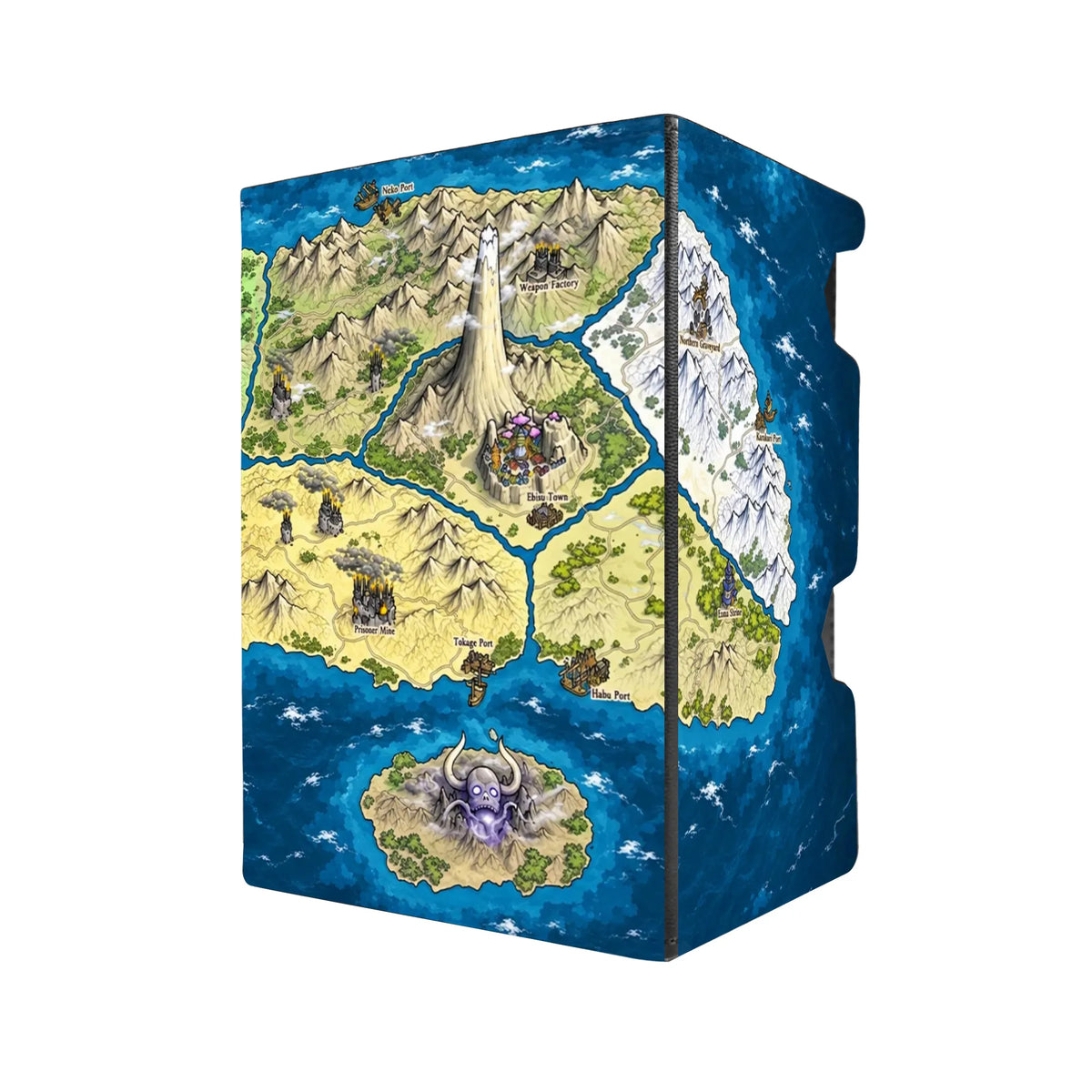 Here's another quality black deck box from LDB Duel featuring our exclusive Land of Wano art. Fits all types of trading card games, including Pokémon, Yu-Gi-Oh! and Magic The Gathering. The perfect card holder for the TCG player safely holds up to 100 double-sleeved cards. EVEN in extra thick sleeves. Comes with a pull-out dice tray. Kozuki-Clan-onepie-tcg-accessories-card-storage-LDB-Duel