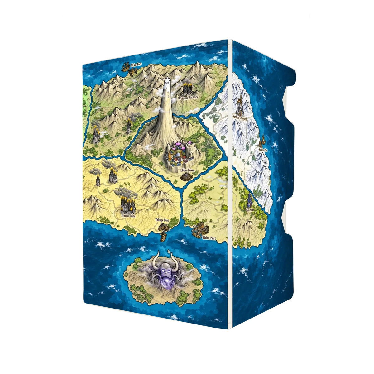 Here's another quality white deck box from LDB Duel featuring our exclusive Land of Wano art. Fits all types of trading card games, including Pokémon, Yu-Gi-Oh! and Magic The Gathering. The perfect card holder for the TCG player safely holds up to 100 double-sleeved cards. EVEN in extra thick sleeves. Comes with a pull-out dice tray. Kozuki-Clan-onepie-tcg-accessories-card-storage-LDB-Duel