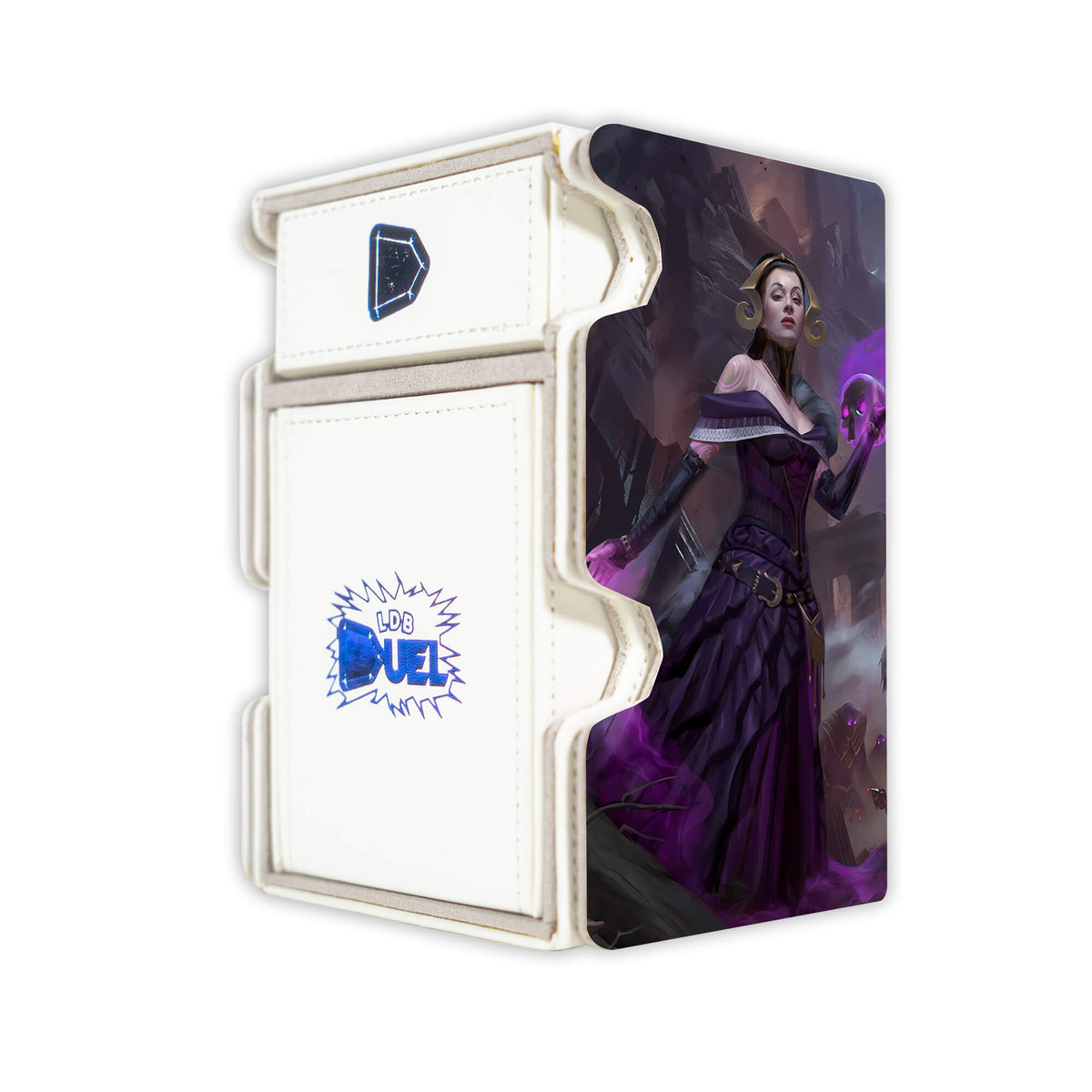 Here is the Right View of the Liliana - Legendary Planeswalker Mach 3 White Deck Box. Last-Hope-mtg-deck-tray-dice-tray-LDB-Duel