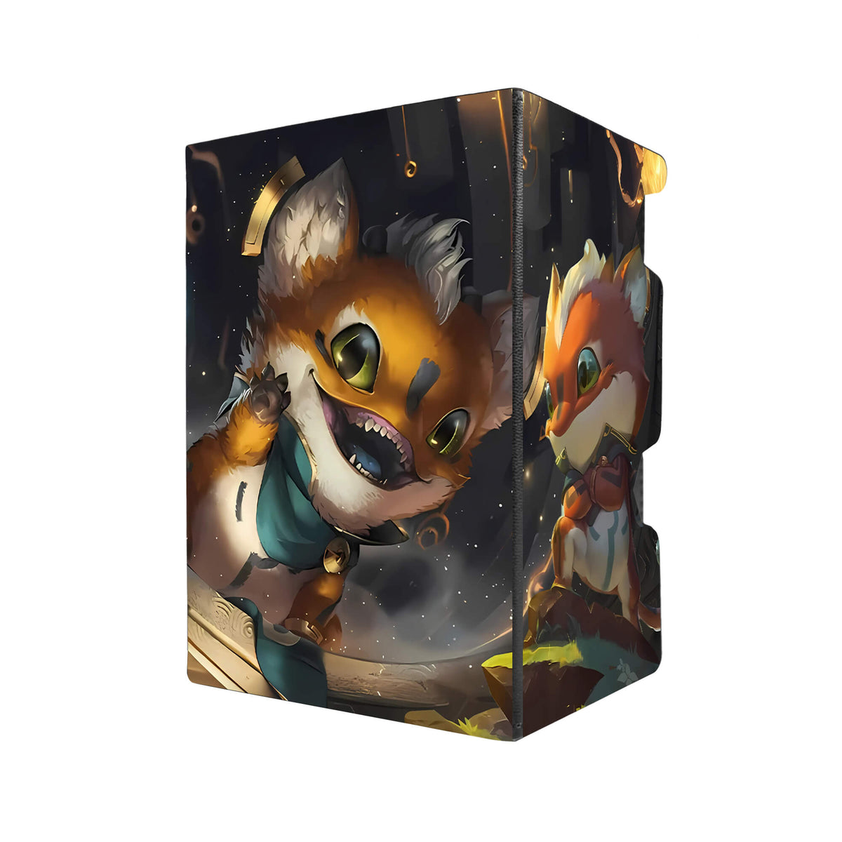 Here's another quality black deck box from LDB Duel featuring our exclusive Loot - Beast Noble art. Fits all types of trading card games, including Pokémon, Yu-Gi-Oh! and Magic The Gathering. The perfect card holder for the TCG player safely holds up to 100 double-sleeved cards. EVEN in extra thick sleeves. Comes with a pull-out dice tray. Beast-Noble-mtg-tcg-accessories-card-storage-LDB-Duel