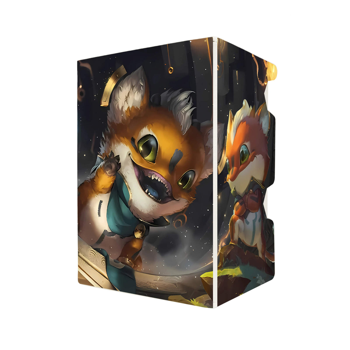 Here's another quality white deck box from LDB Duel featuring our exclusive Loot - Beast Noble art. Fits all types of trading card games, including Pokémon, Yu-Gi-Oh! and Magic The Gathering. The perfect card holder for the TCG player safely holds up to 100 double-sleeved cards. EVEN in extra thick sleeves. Comes with a pull-out dice tray. Legendary-Creature-ygo-magic-digimon-card_protector-gaming-accesories-LDB-Duel