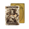 Level up your game with our custom-printed metal orica card, featuring exclusive Lorehold Spirits artwork in gold metal. Durable, scratch-resistant, and embossed with the iconic Magic: The Gathering card back, these slim orica cards fit perfectly in card sleeves. Quintorious-mtg-metal-card-embossed-design-custom-artwork-duel-accessories-ldb-duel