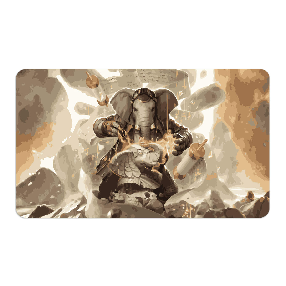 Transform your dueling experience with LDB Duel featuring our exclusive art Lorehold Spirits playmat! Featuring a soft cloth top for smooth card movement and a durable rubber back for a secure grip, this 24x14 inch mat is machine washable and safe for cards and sleeves. Quintorious-mtg-custom-artwork-premium-durable-rubber-ldb-duel