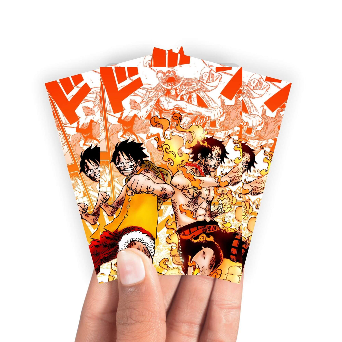 Keep your cards safe and stylish with our borderless card sleeves. Designed edge-to-edge to showcase your artwork, they offer a sleek, modern aesthetic. From LDB Duel, printed with the exclusive Luffy & Ace design for a fresh, premium feel.Luffy-anime-yugioh-mtg-pokemon-card-protection-standard-japanese-dragon-shield-LDB-Duel-borderless