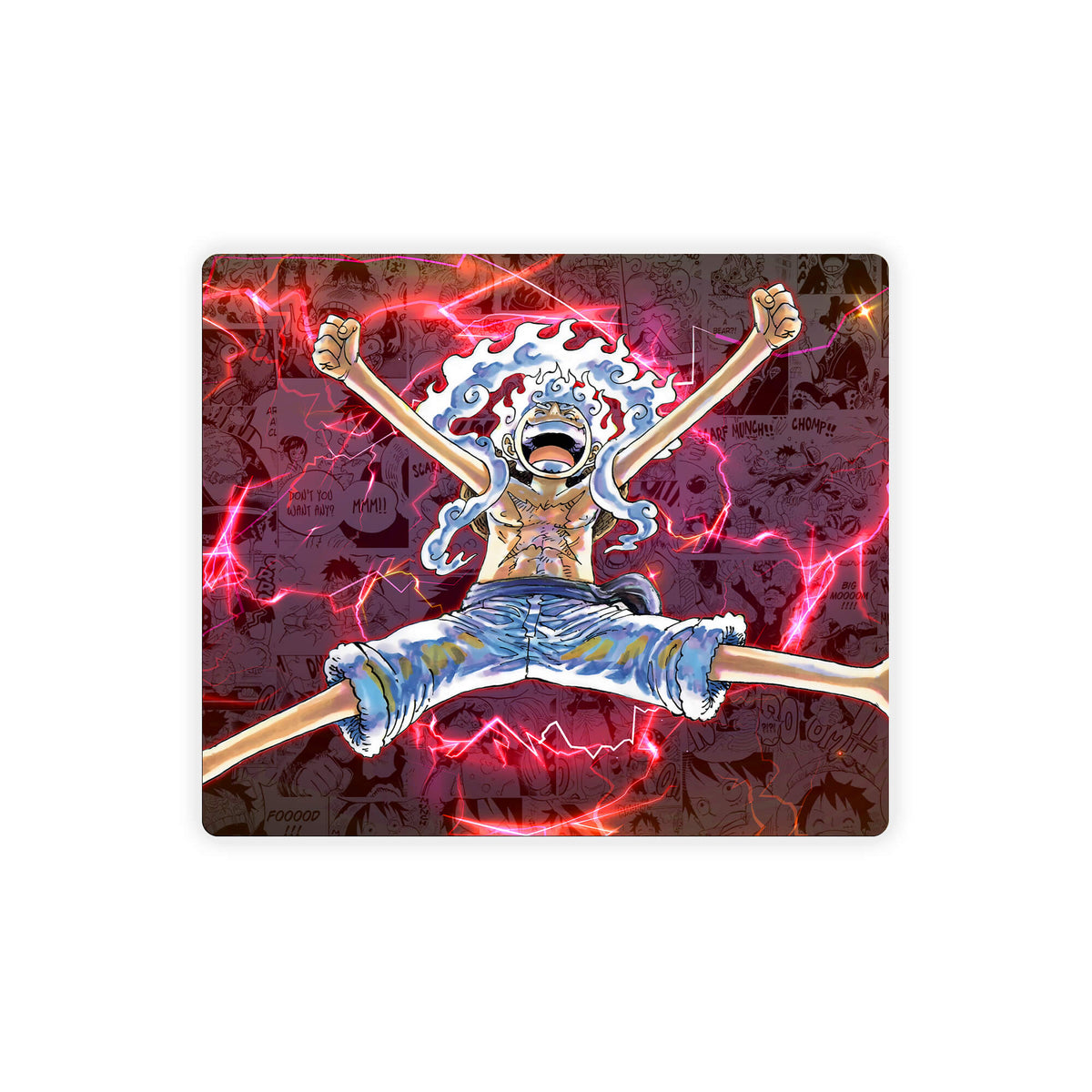 Enhance your gaming setup with our exclusive artwork Luffy: Sun God Nika mouse pad! Featuring a soft cloth surface for precise mouse tracking and a durable rubber base for a stable grip, this 10x8.5 inch mouse pad is the perfect blend of style and performance. Plus, it's machine washable for easy maintenance! Jimbei-anime-yugioh-mtg-pokemon-custom-artwork-premium-durable-rubber-ldb-duel 
