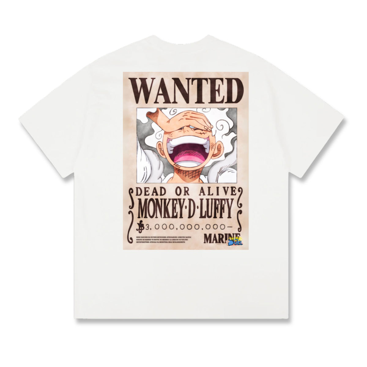Level up your look with the premium Luffy Wanted Poster T-shirt design from LDB Duel. Crafted from soft, breathable cotton and finished with vibrant DTF printing, this white t-shirt is designed for comfort that lasts. Featuring a bold back design, it’s perfect for anime fans, TCG players, and gamers who want to stand out, whether at events, tournaments, or just relaxing with friends. Onepiece-anime-ygo-magic-tshirt-gaming-accesories-LDB-Duel