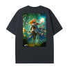Level up your look with the premium Lux Crownguard T-shirt design from LDB Duel. Crafted from soft, breathable cotton and finished with vibrant DTF printing, this black t-shirt is designed for comfort that lasts. Featuring a bold back design, it’s perfect for anime fans, TCG players, and gamers who want to stand out, whether at events, tournaments, or just relaxing with friends.  Support-anime-ygo-magic-tshirt-gaming-accesories-LDB-Duel