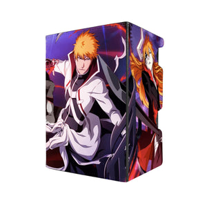 Ichigo's Bankai, known as "Tensa Zangetsu," is a manifestation of his zanpakuto (soul-cutting sword) and represents the pinnacle of his power as a Soul Reaper.- Duel Monster - Deck Box - Faux Leather - Magnetic Snap - yugioh gx - yugioh zexal - yugioh 5ds - yugioh Arc-v , yugioh sevens - yugioh vrains