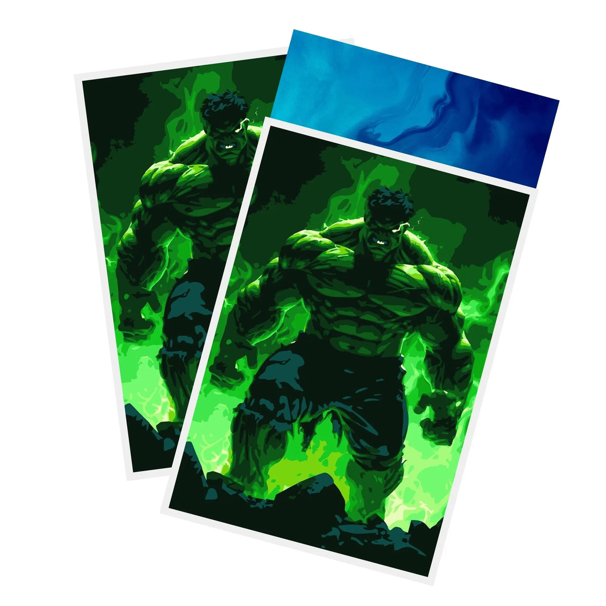 Protect and enhance your cards with our clean and crisp white border card sleeves. Featuring a minimalist design that complements any artwork, these sleeves offer a bright, timeless look. From LDB Duel. Printed with our exclusive Hulk, The Mighty design for a fresh and premium finish. Superhuman-mtg-card-protection-standard-japanese-dragon-shield-LDB-Duel-white