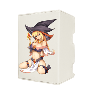 Here's another quality white deck box from LDB Duel featuring our exclusive Magician Girl art. Fits all types of trading card games, including Pokémon, Yu-Gi-Oh! and Magic The Gathering. The perfect card holder for the TCG player safely holds up to 100 double-sleeved cards. EVEN in extra thick sleeves. Comes with a pull-out dice tray. Dark-magician-ygo-magic-digimon-card_protector-gaming-accesories-LDB-Duel