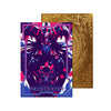 Level up your game with our custom-printed metal field centers, featuring exclusive Magician of Dark Chaos artwork in gold metal. Durable, scratch-resistant, and embossed with the iconic Yu-Gi-Oh! card back, these slim field centers fit perfectly in card sleeves. Dark-Magician-yugioh-metal-card-embossed-design-custom-artwork-duel-accessories-ldb-duel