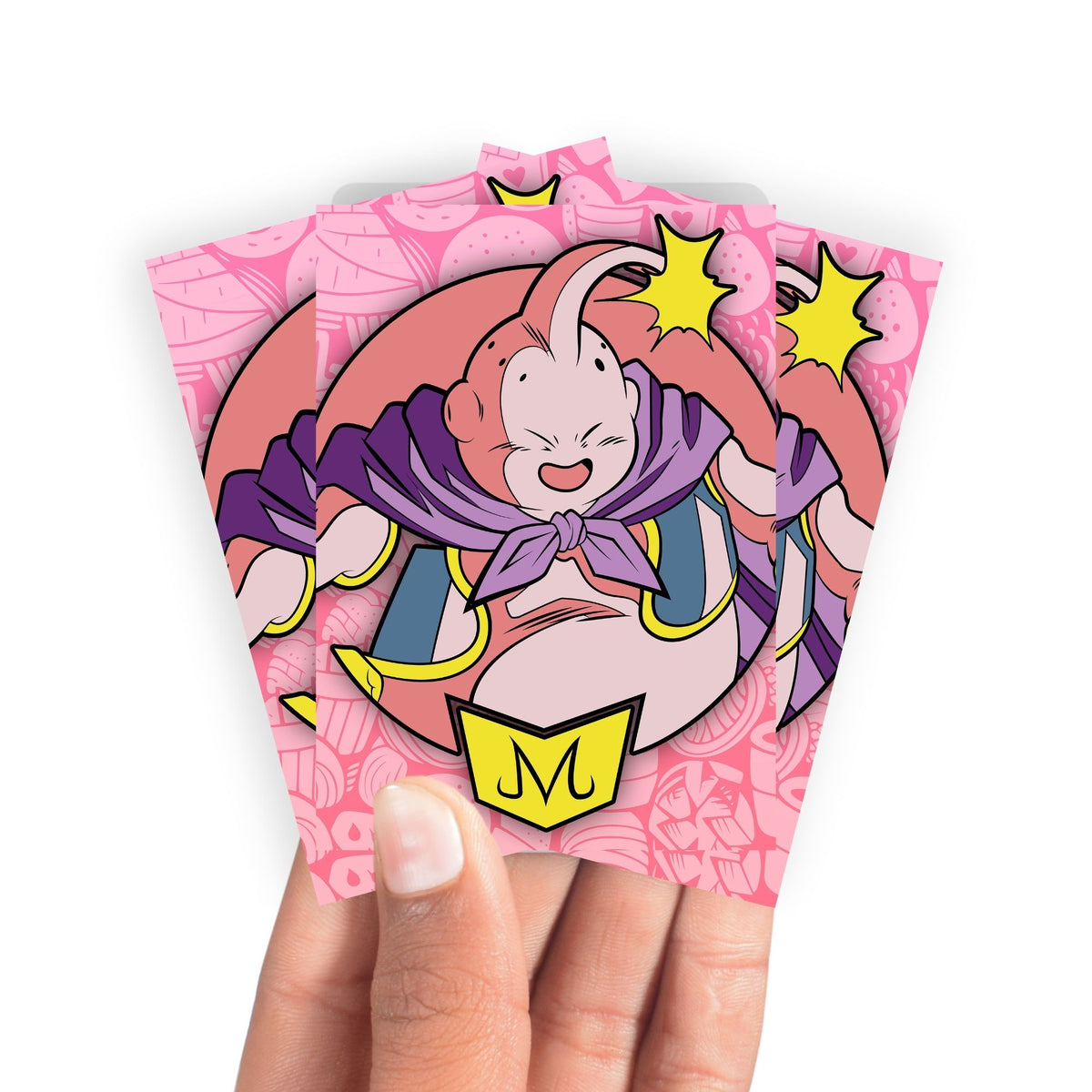 Keep your cards safe and stylish with our borderless card sleeves. Designed edge-to-edge to showcase your artwork, they offer a sleek, modern aesthetic. From LDB Duel, printed with the exclusive Majin Buu design for a fresh, premium feel.Dragonball-yugioh-mtg-pokemon-card-protection-standard-japanese-dragon-shield-LDB-Duel-borderless